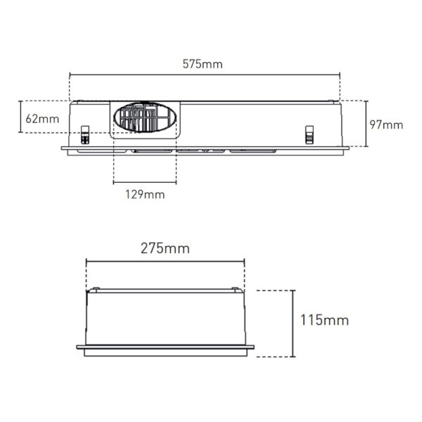 Mercator Mercury 3-in-1 Exhaust Fan with LED Light Cut-Out