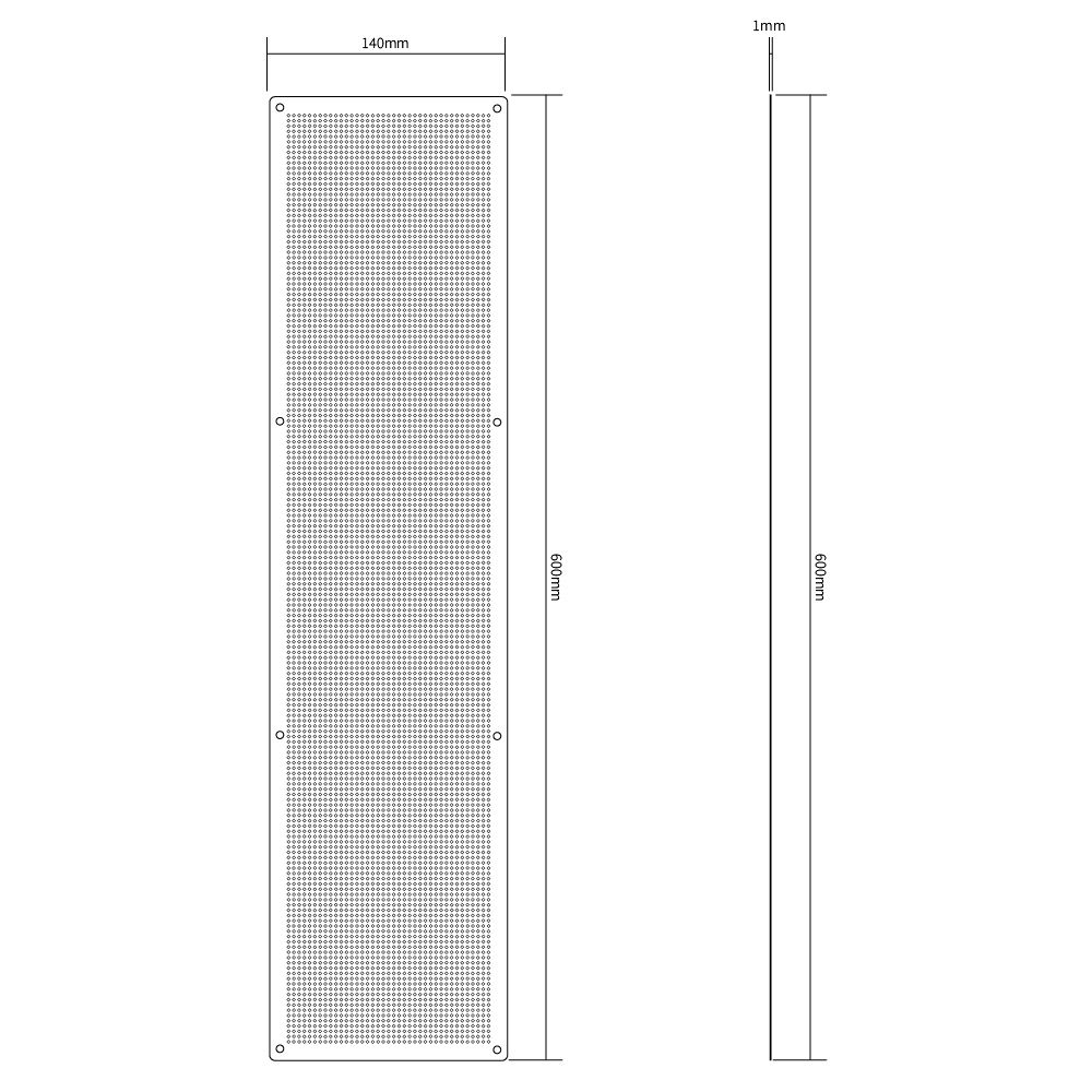 Alpine ventilation eave vent 600x140mm dimensions