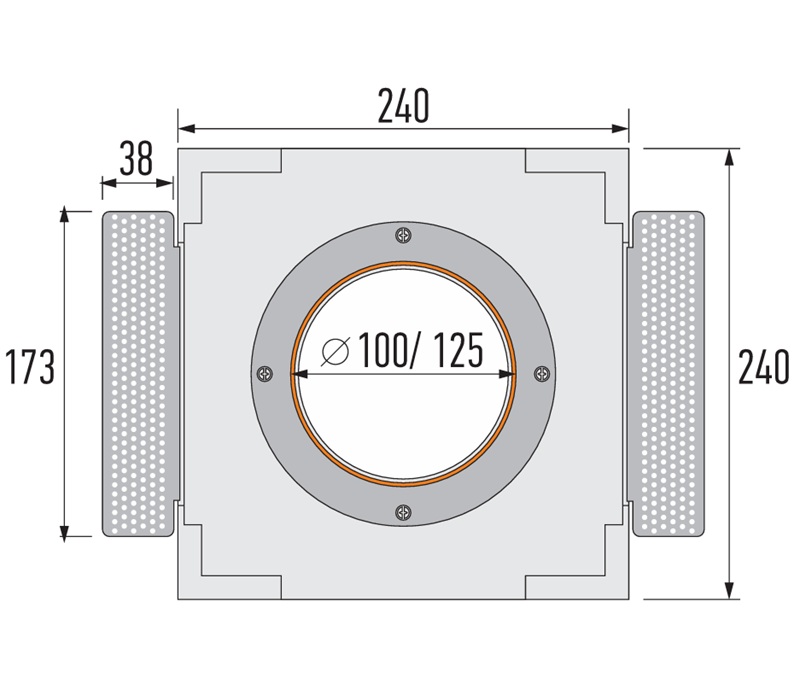 ergorvent kvadro 100/125 dimensions - 2