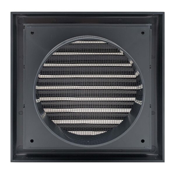 Vent Fixed Flyscreen 100mm - Dark Grey - back