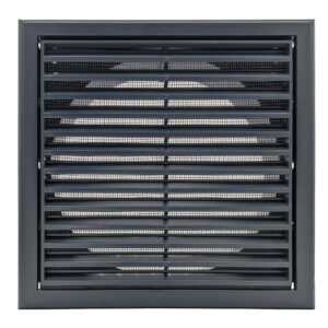 Vent Fixed Flyscreen 150mm - Dark Grey - front